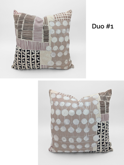Duo de housses de coussin "Mawu" - 18"x18"