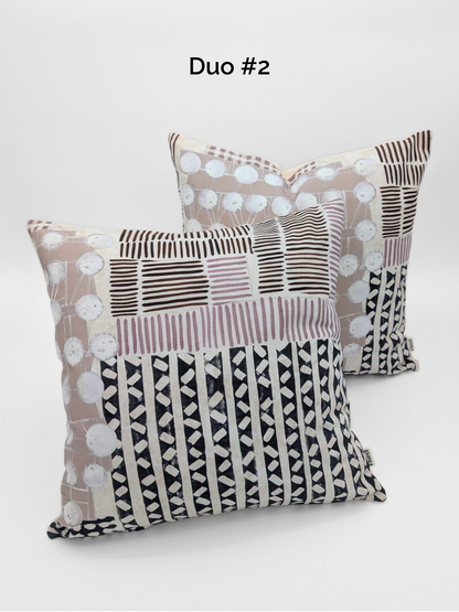 Duo de housses de coussin "Mawu" - 18"x18"