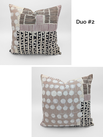 Duo de housses de coussin "Mawu" - 18"x18"