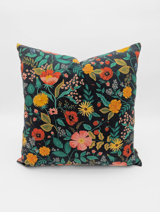 Housse de coussin Coquelicot (Noir et Tangerine) - 13"x18" et 18"x18"
