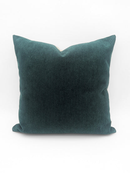 Duo de housses de coussin Corduroy Vert sapin - 13"x18" et 18"x18"