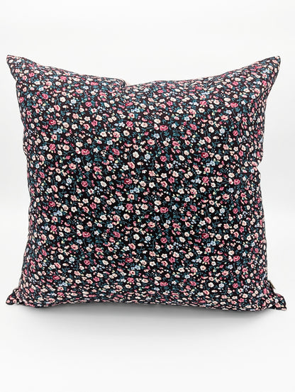 Duo de housses de coussin Fleuri (Brun-Rose) - 20"x20" * SOLDES 40% (vente finale)