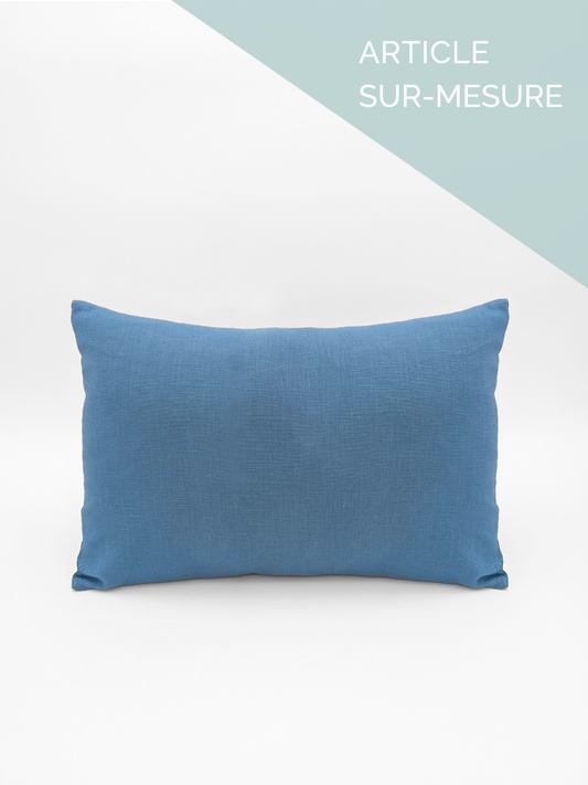 Housse de coussin PUR LIN - 13"x18" - Modèle A (uni) * SUR-MESURE