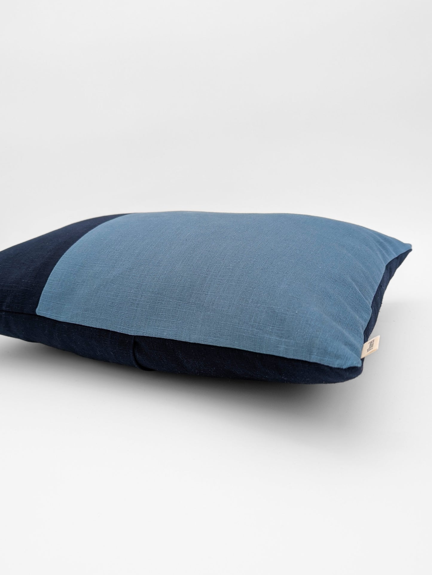 Housse de coussin PUR LIN - 13"x18" - Modèle B (bicolore) * SUR-MESURE
