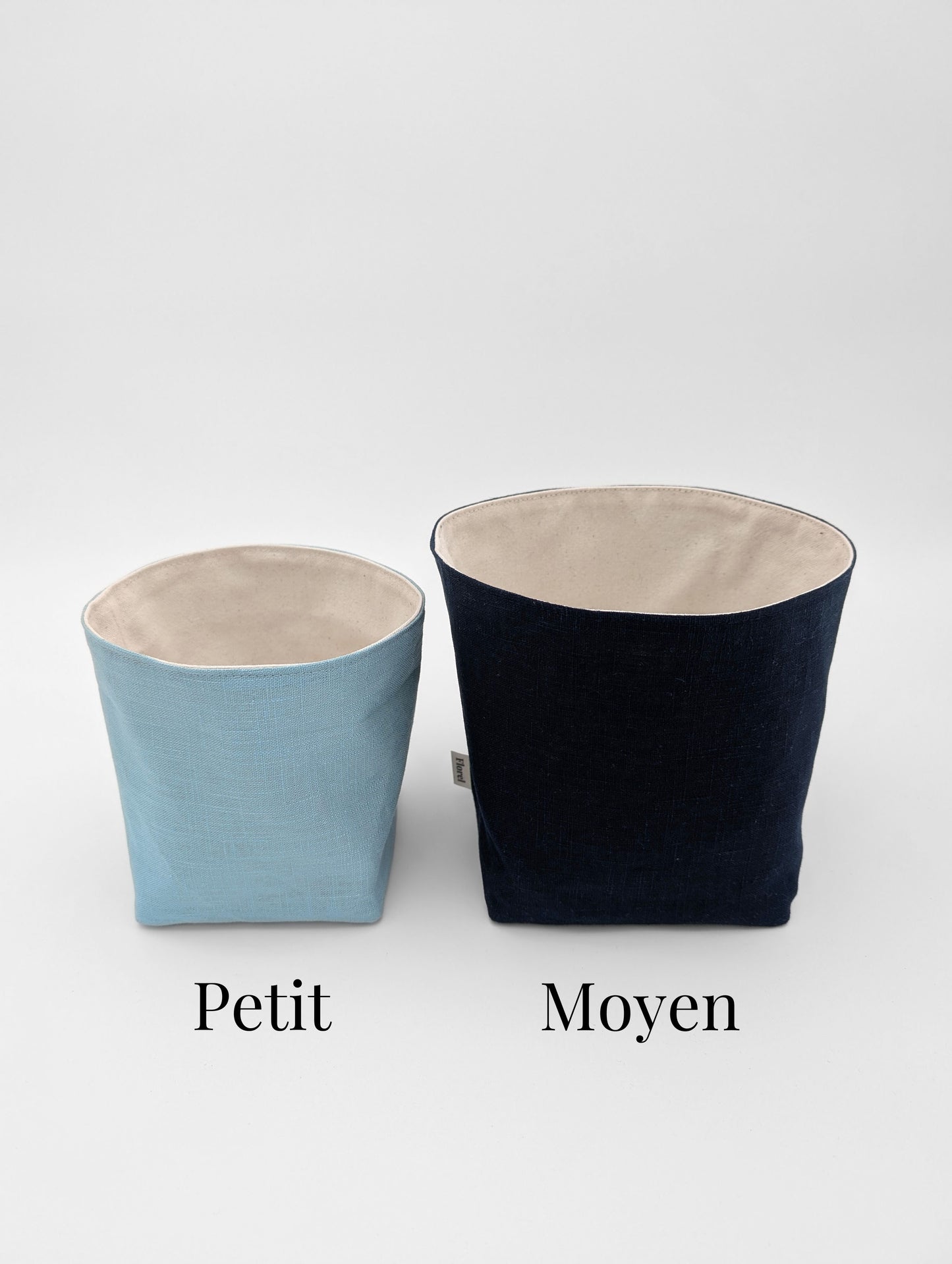 Panier / cache-pot PUR LIN * choix de 15 couleurs