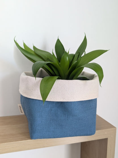 Panier / cache-pot PUR LIN * choix de 15 couleurs