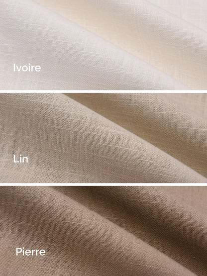 Housse de coussin PUR LIN - 13"x18" - Modèle A (uni) * SUR-MESURE
